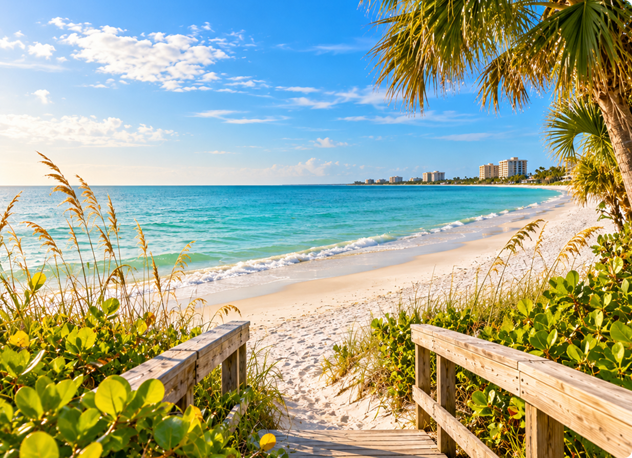 Bonita Beach coastal scenery and beach access